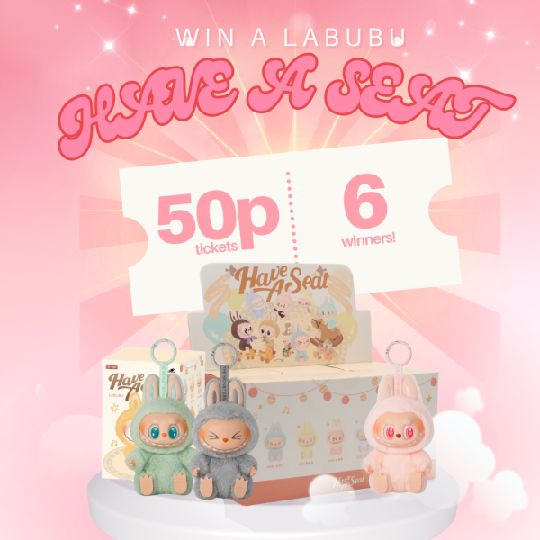Win a single box Labubu have a seat collection. 6 winners!