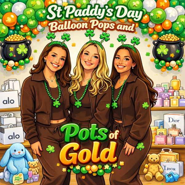 St Paddys Day Balloon Pops And Pots of Gold